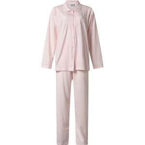 Lunatex - klassieke dames pyjama 124215 met kraag - roze - maat L