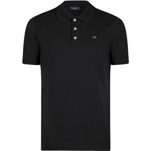 Jimmy Sanders - Polo Shirt - Zwart - Korte Mouw - Katoenen Pique