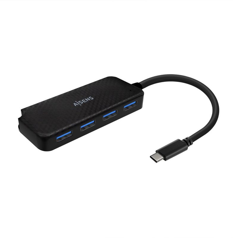 AISENS A109-0715 interface hub USB 3.2 Gen 1 (3.1 Gen 1) Type-C 5000 Mbit/s Zwart