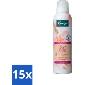 15 x Kneipp - Douche foam - Soft Skin - Voor droge en gevoelige huid - 200 ml - Jojoba - Sheabutter - Vegan - Dermatologisch Getest