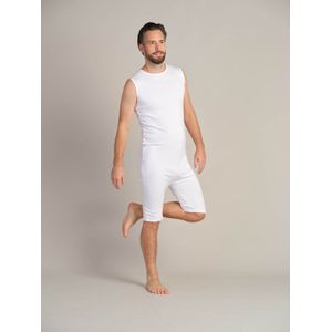 Body rugritssluiting - Incontinentie body - Korte pijpen - Wit - XXXL