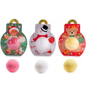 Kerst badbruisballen - Bath Bomb - set van 3 - Vanille - Winterbes - Appel en Cranberry - 100 gram