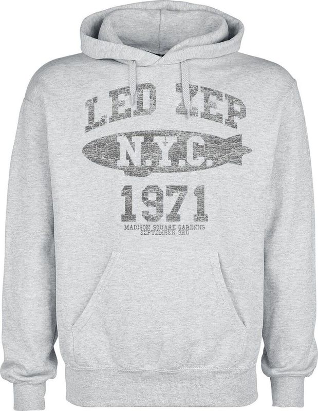 Led Zeppelin - LZ College - Heren Trui met Capuchon - Grijs