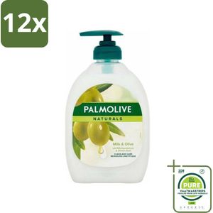 Palmolive - Milk & Olive - Handzeep Met Pomp - Verzorgend & Mild - 500 ml - Voordeelverpakking - 12 stuks - Handzeep - Melk