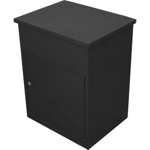 Pakketbrievenbus slot bus voor pakketjes pakketbox afsluitbaar 6 sleutels | zwart | maximale grootte pakjes: 320 x 205 x 120mm