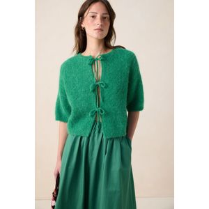 Sissy-Boy - Wollen Vest - Groen - Met Strikjes