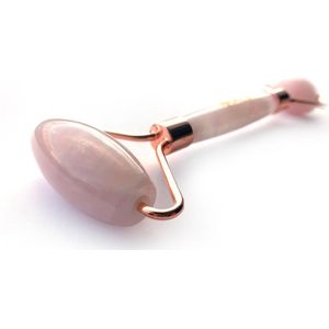 Jade Roller (roze) | Gezichtsmassage Roller | Dubbele roller | 100% Natuurlijk Jade Steen