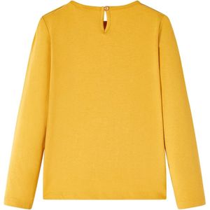 Kindershirt lange mouwen - Oker - Maat 128