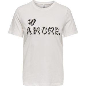 Only Ditte Life Rhnstn SS Animal T-shirt Dames - Maat M