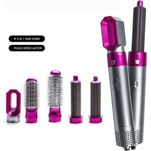 Collox 5 in 1 Haarstyler - Krultang - Stijltang - Krulborstel - Föhnborstel - Haarborstel - Multifunctioneel - Rose Red