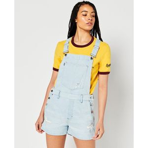 Superdry Vintage Dungaree Korte Broek Grijs S Vrouw