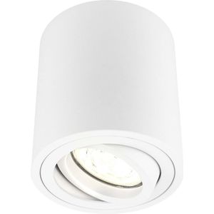 Ledvion LED Opbouwspots, Dimbare LED Lamp, Plafondlamp, Binnen Lamp, Witte Lamp, Ronde Lamp, Verlichting, 5W, 2700K, IP20, Incl. GU10 Lamp