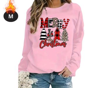 Nivard Kersttrui - Dames - Foute Kersttrui - Christmas Sweater - Kerst Sweater - Christmas Jumper - Pyjama - Roze - M