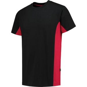 Tricorp T-shirt Bicolor 102004 Zwart / Rood - Maat 5XL