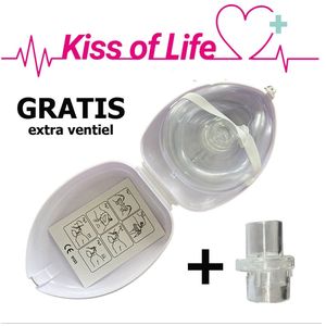 Beademingsmasker | Kiss of Life | EHBO- BHV Reanimatiemasker | Reanimatie | Hardcase | Wit