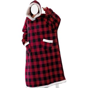 Oversized hoodie - Plaid - Hoodie Deken - Met lange mouwen – Unisex - Eén maat