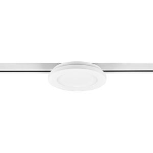 LED Railverlichting - Plafondlamp - Plafondverlichting - DUOLINE - 2 Fase - 9W - Warm Wit 3000K - Dimbaar - Rond - Mat Wit - Kunststof