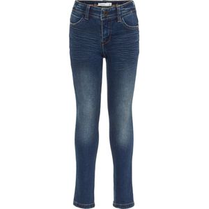 Name it Jongens Extra Slim Jeans - Dark Blue Denim - Maat 104