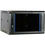 DSIT 6U wandkast ongemonteerd met glazen deur 600x600x368mm (BxDxH) - serverbehuizing - serverrack - serverkast