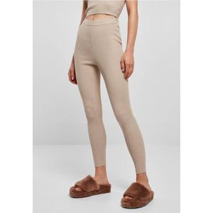 Urban Classics - Rib Knit Legging - XS - Beige