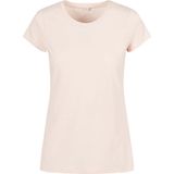 Build Your Brand - Basic T-shirt - Roze - Dames - Korte Mouwen - Ronde Hals - Katoen
