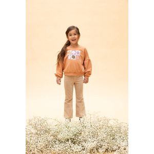 LOOXS Little 2401-7312-404 Meisjes Sweater/Vest - Maat 104 - Bruin van 87% Cotton 13% Polyester