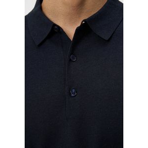 J.lindeberg Ridge Rayon Silk Polo Navy