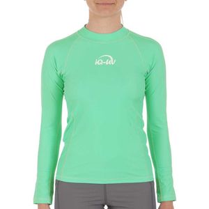 Iq-uv Uv-werende Aqua Slim Fit Rashguard Voor Dames Groen S Vrouw