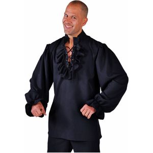 Magic Design Verkleedshirt Piraat Heren Polyester Zwart Mt L