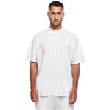 Build Your Brand - Oversized T-shirt - Wit - Met Opstaande Kraag