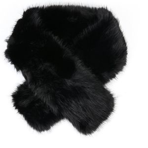 Bontsjaal - Fake Fur - zwart - Vastelaovend - Carnaval - Fluffy - Doortrek Sjaal