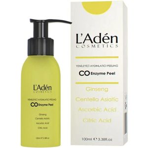 L'Aden Cosmetics - Gezichts- en Lichaamspeeling / Bevat Ginseng , Centella Asiatic , Vitamine C en Citroenzuur / Diepe Reiniging / Verheldering met Natuurlijke Extracten / Verminderen van Vlekken / Voor alle huidtypes / 100 ml