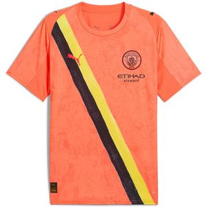 Puma Super Manchester City Fc Replica Korte Mouw T-shirt Junior Oranje 7-8 Years Jongens,Meisjes