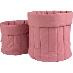 Blush roze speelgoedzakjes set - Opbergbox kids