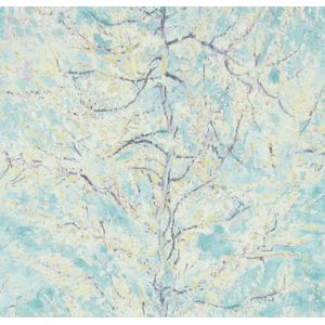 BN Van Gogh Behang 17160 The Pink Peach Tree - Blauw - Groen - Blauw
