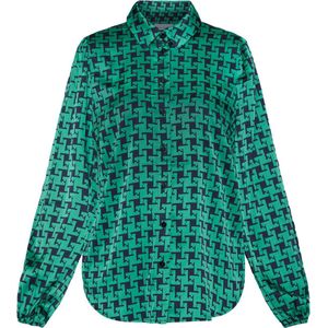 SISTERS POINT EBBEY-SH58 Dames shirt- Green/Black - Maat M