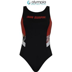 Olympia - Badpak - Zwart met Motief - 36