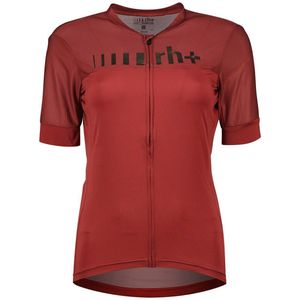 Rh+ Logo Korte Mouw Wielertrui Rood XS Vrouw