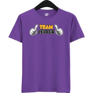 Team Leider | Vrijgezellenfeest Cadeau Man / Vrouw - Bride / Groom To Be Bachelor Party - Grappig Bruiloft Bruid / Bruidegom shirt - T-Shirt - Unisex - Dark Purple - Maat M