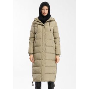 Vacht - Lange Gewatteerde Jas - Warm - Regular Fit - Met Vaste Capuchon