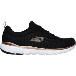 Skechers Flex Appeal 3.0-First Insight Dames Sneakers - Black/Rose Gold - Maat 39