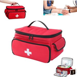 1 stuk - Reis EHBO - Kleine EHBO - EHBO Kit - rood - ehbo koffer - noodpakket - Lucht noodpakket - Kamperen en thuisgebruik - Verband opbergbox - Care doos - Travel first aid kit