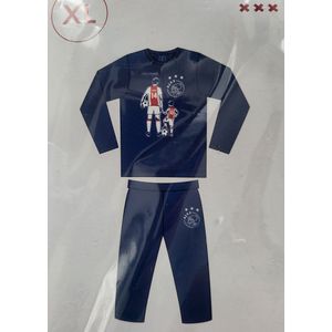 Ajax herenpyjama maat XL blauw - pyjama 100% katoen
