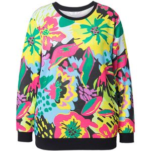 Angel of Style Angel of Style - Dames - Sweatshirt bloemmotief - Zwart - Maat 42