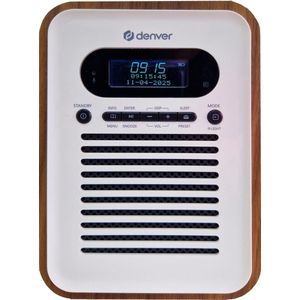 Denver - DAB-61 - Retro Radio - DAB+ - FM - Bluetooth - Wekkerfunctie