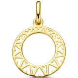 14K Geelgoud - Hanger - Cirkel - 17 mm