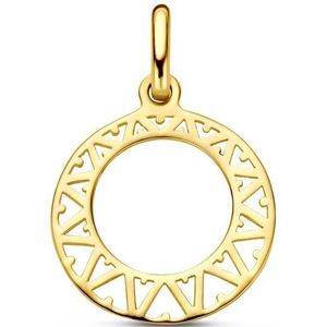 14K Geelgoud - Hanger - Cirkel - 17 mm