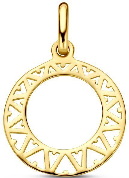 14K Geelgoud - Hanger - Cirkel - 17 mm