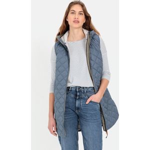 camel active Lange gewatteerde vest van gerecycled polyester - Maat womenswear-48 - Lichtblauw
