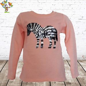 Trui met Zebra zalm -s&C-158/164-Trui meisjes